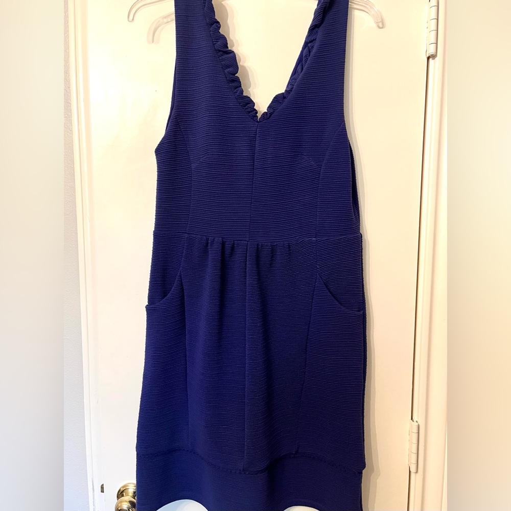 Anthropologie Maeve Sapphire Blue Sleeveless Dress